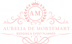 Logo aurelia de Mortemart wedding and event planner rose foncé