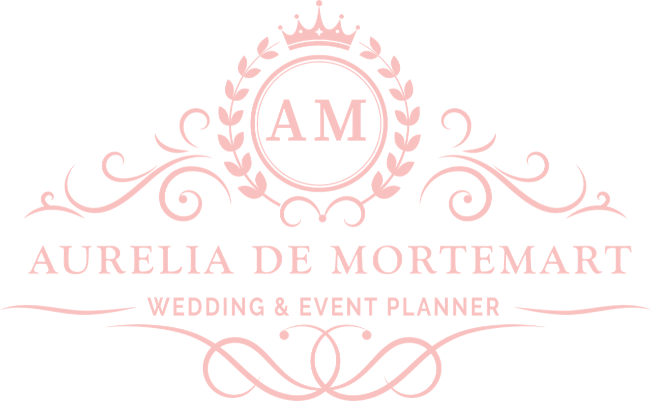Logo aurelia de Mortemart wedding and event planner rose foncé